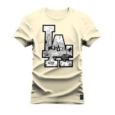 Imagem de Camiseta Unissex 100% Algodão Estampada LA Paisagens-Unissex
