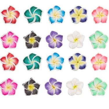 Imagem de Craft Beads SUNNYCLUE Polymer Clay Flower Miçangas 1,5 x 0,8 cm