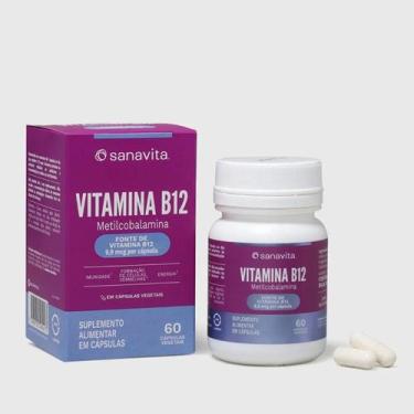 Imagem de Vitamina B12 Metilcobalamina em Cápsulas Sanavita 60 Caps Quantidade:3
