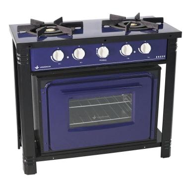 Imagem de Fogão Profissional 2 Bocas Venâncio Linha Bravo Azul Com Forno Br2bfaz