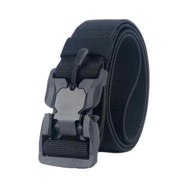 Imagem de Cinto Tático Militar Masculino Preto Com Fivela Magnética De Liberação