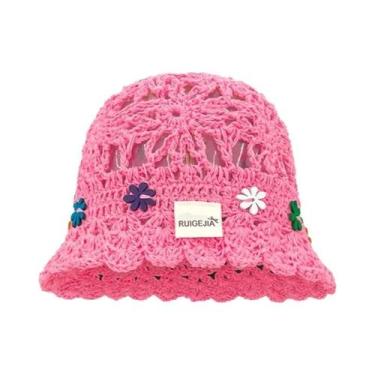 Imagem de Chapéu De Verão Feminino Coreano Feito À Mão Com Decoração De Flores, 