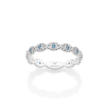 Imagem de Anel Skinny Infinitos com Zircônia Prata 925 Rommanel 810402 Tamanho:1