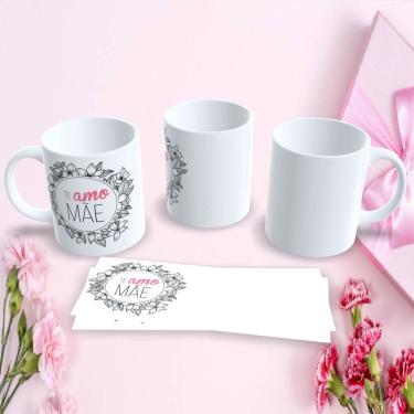 Imagem de Caneca de Porcelana Estampa 25 Personalizada Dia das Mães Presente Criativo para Café 3...