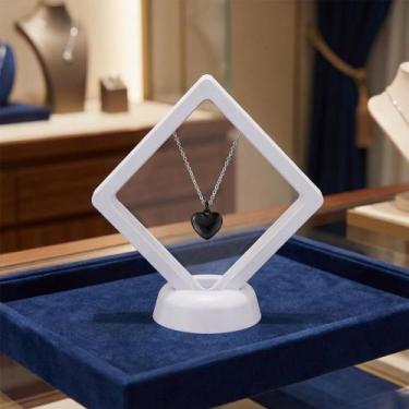 Imagem de Display Flutuante 11cm Porta Joias Moeda Medalha Filme Elastico Termop