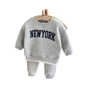 Imagem de Conjunto De Roupas Casuais De Inverno Para Bebês Meninos E Meninas 2PC