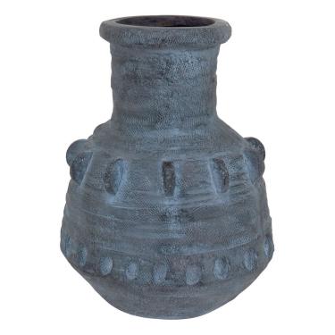 Imagem de VASO DECORATIVO ENFEITE PLANTA RESINA 50x37x37cm CINZA