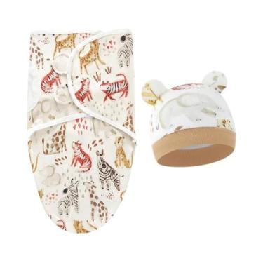 Imagem de Conjunto De Saco De Dormir Ajustável Em Algodão Muslin Para Bebês, Rou