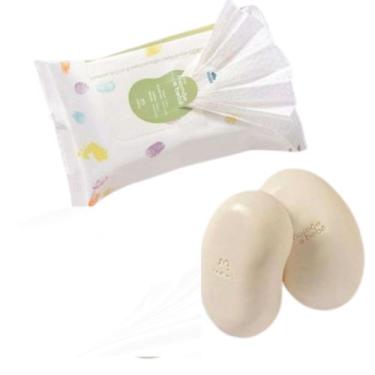 Imagem de Presente Mamãe Bebê Natura , Kit Caixa 2 Sabonetes + Lenço Umedecido (