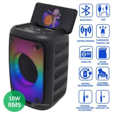 Imagem de Caixa De Som Receptor Multi-Funções Colorido Bluetooth Conexão Para Mi