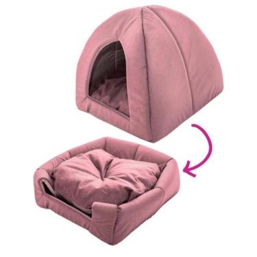 Imagem de Caminha Pet Oca Cama Toca Suede 2 em 1 para Cachorro e Gato - maxximo,