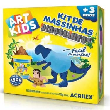 Imagem de Kit de Massinhas Dinossauros 2 150g Com Peças para Moldar - Acrilex