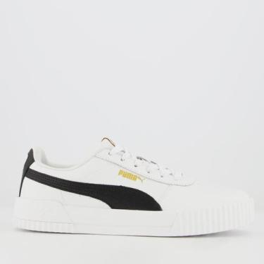 Imagem de Tênis Puma Carina L BDP II Feminino Branco e Preto, 36