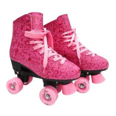 Imagem de Patins Roller Estilo New  Rosa - Tamanho 34 - DM Toys, DMR5856