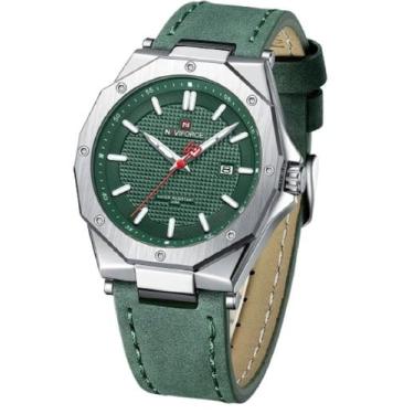 Imagem de Relógio Masculino Naviforce Pulseira Couro NF9200 Verde