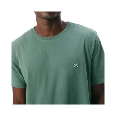 Imagem de Camiseta Hering Meia Manga Básica 4Fef Verde Aspargo, M, Verde aspargo