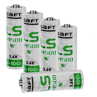 Imagem de 5 Bateria 3,6v Ls14500 Aa Saft - Li-socl2 - Francesa