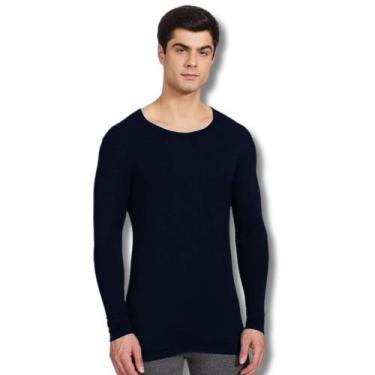 Imagem de Camisa Térmica Masculina Plus Size Segunda Pele Frio Intenso Azul Mari