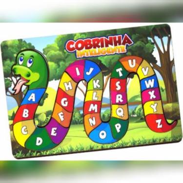 Imagem de Brinquedo educativo em MDF Cobrinha Inteligente - Maninho Brinquedos 
