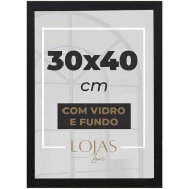 Imagem de Kit 5 Molduras 30x40cm Vidro Certificado Diploma Fotografia - Preto - 