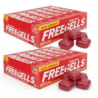 Imagem de Freegells Drops Cereja Mentol Riclan Display 12 Sticks Original, 2 uni