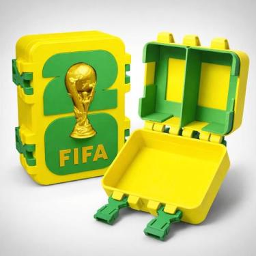 Imagem de Caixa Case Porta Figurinhas Copa Do Mundo Futebol Organizado - TEMTEC