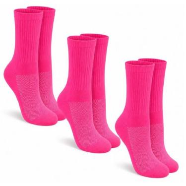 Imagem de Kit 3 Pares de Meias Esportivas Cano Longo em Poliamida Tam 38/44 - SE