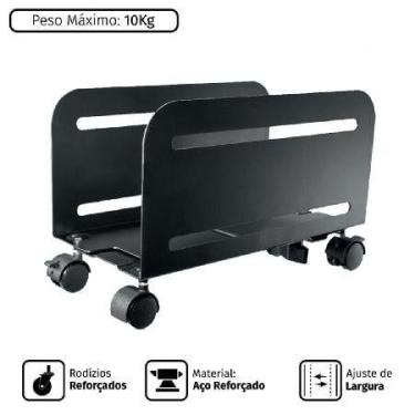 Imagem de Suporte Para Cpu Ajustável Com Rodas - Plmsc02 - PCYES