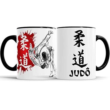 Imagem de Caneca judô kimono artes marciais com alça e interior preto