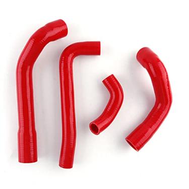 Imagem de LUXERAD Kit de mangueira de refrigeração de radiador de silicone de 3 camadas para desempenho para tubo de refrigeração de silicone B MW K 100 1983-1992 84 85 86 (vermelho)
