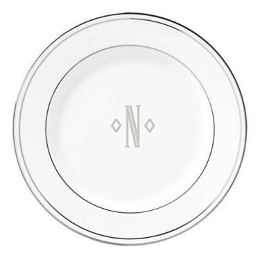Imagem de Lenox Prato de pão e manteiga com monograma da Federal Platinum Block N