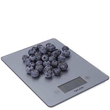 Imagem de Taylor Balança profissional digital de cozinha com design ultrafino, característica compacta profissional padrão tara com precisão de precisão, vidro de estanho, pesa 5 kg de capacidade