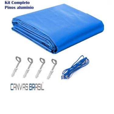 Imagem de Capa de Piscina 2,50 x 4,00  c/ Acessórios Buchas Pinos Elásticos