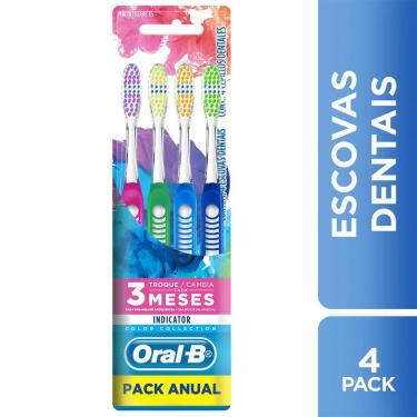 Imagem de Escova Dental Oral-B Indicator Color Collection Macia Cabeça 35 Cores Sortidas