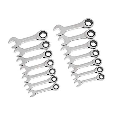 Imagem de GEARWRENCH 14 peças 12 pontos de catraca grossa SAE/conjunto de chaves de combinação métrica - 85206