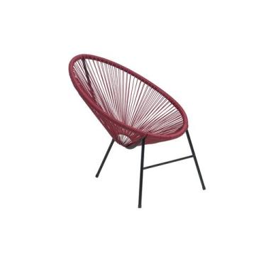 Imagem de Cadeira Caribe Fibra Sintética Vermelho Panero Móveis