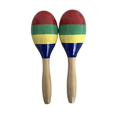 Imagem de Yuwao 1 Par De Madeira Maracas Martelo De Areia Rumba Shakers Chocalhos Areia Martelo Instrumento De Percussão Brinquedo Musical Para Crianças Crianças Jogos De Festa