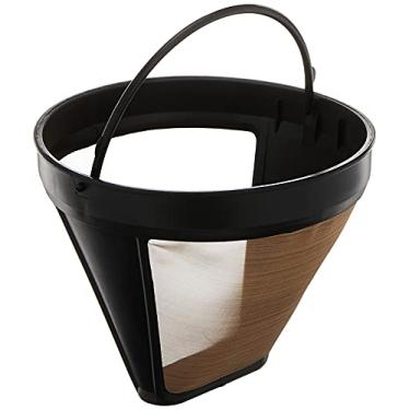 Imagem de Braun Filtro de café permanente dourado, reutilizável em forma de cone nº 4, sem necessidade de filtro de papel, serve para cafeteiras séries 7 e 9, BRSC002, preto