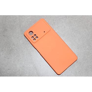 Imagem de Capa Case Silicone Premium para Novo Xiaomi Poco X4 PRO - Laranja