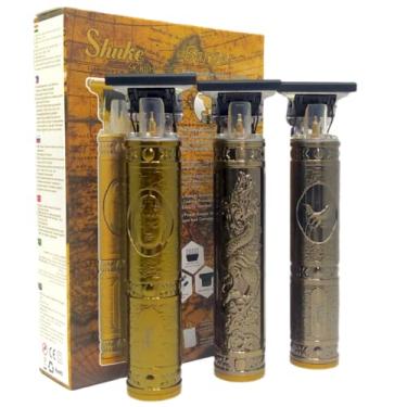 Imagem de 通用 Máquina Elétrica Masculina Recarregável de Cortar Cabelo e Barbear VINTAGE T9 Type-C (Led Skeleton)