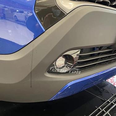 Imagem de Tampa da lâmpada de luz de neblina dianteira para Toyota Corolla Cross 2022, acessórios externos de fibra de carbono do carro guarnições cromadas conjunto de 2 peças (fibra de carbono)