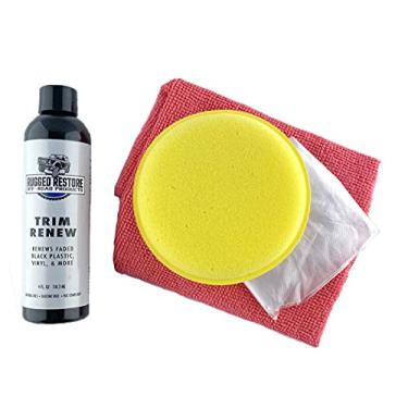 Imagem de RUGGED RESTORE Kit restaurador de plástico para acabamento | Restaura o acabamento de borracha de vinil plástico desbotado e opaco e desbotado interior exterior com acabamento de borracha para