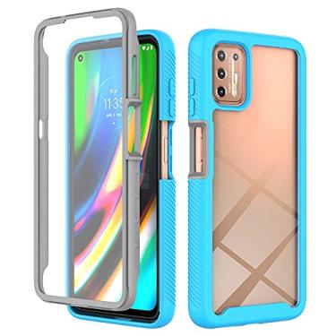 Imagem de For Motorola Moto G9 Plus(2021) Starry Sky Solid Color Series Shockproof PC + TPU Case with PET Film(Black)