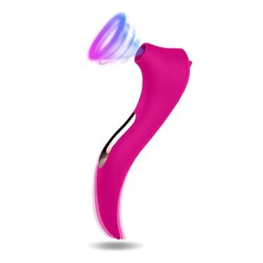 Imagem de Vibrador de Sucção Poderoso Clitóris Estimulador Feminino Ponto G Brinquedo Sexual Erótico Zatla (Rosa)