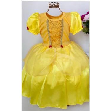 Imagem de Vestido Fantasia Luxinho Princesas Amarelo - Puzzle Company