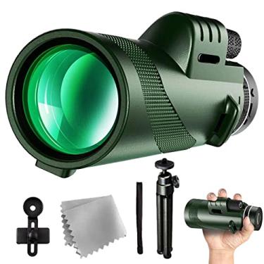 Imagem de alta definição, monóculo alta definição portát e à prova d'água 80x100 - monocular alta potência para observação pássaros, caça, acampamento, vida selvagem Pengzi