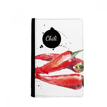 Imagem de Porta-passaporte aquarela saboroso saudável com legumes e pimenta Notecase Burse capa carteira porta-cartão, Multicolor