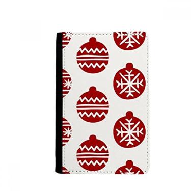 Imagem de Carteira de Natal com porta-cartão e capa para passaporte festival vermelho com floco de neve, Multicolor
