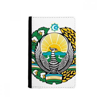 Imagem de Porta-passaporte emblema nacional da Ásia do Uzbequistão Notecase Burse capa carteira porta-cartão, Multicolor
