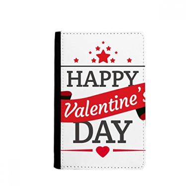 Imagem de Porta-passaporte vermelho e preto Feliz Dia dos Namorados Notecase Burse capa carteira porta-cartão, Multicolor